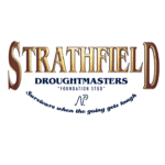 Strathfield Droughtmasters stud cattle logo.